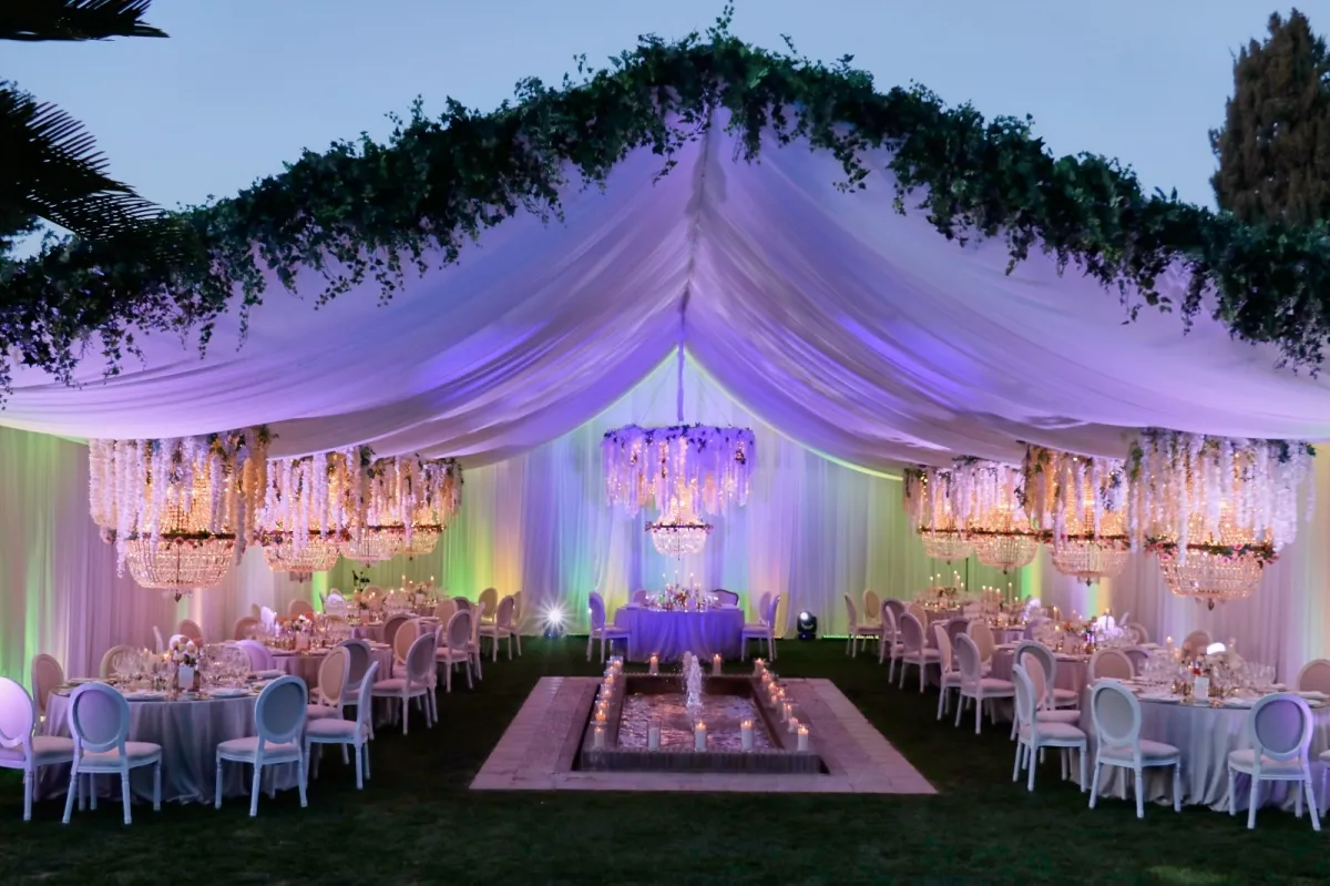 Iluminación eventos lámparas cristal Málaga